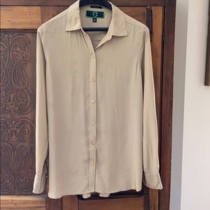 C. Wonder silk button down, M
